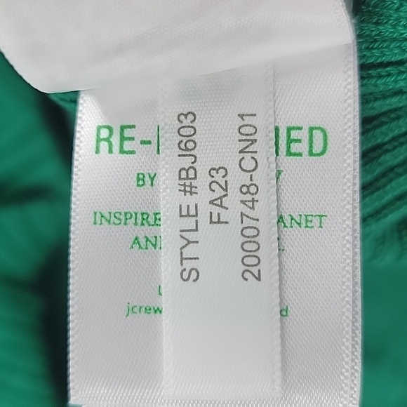 J Crew TENCEL™ lyocell-blend ribbed turtleneck sweater Festive Green S NWT BJ603 - Picture 7 of 12